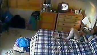 Voyeuristic Pleasure: Mom Indulges In Solo Play While Watching My Adult Content, Captured By Hidden Camera