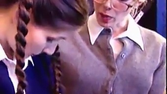 Old And Young Lesbians In Classroom