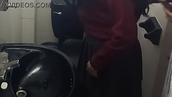 A Hidden Camera Captures Intimate Moments In A College Restroom!